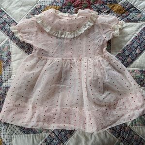 Vintage Handmade Sheer Sweetheart Dress